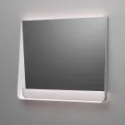 Compoziție de baie cu 2 sertare, chiuvetă albă, oglindă și dulap de perete - Elios Viadurini