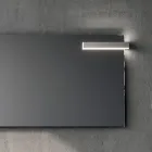 Compoziție de baie cu 2 sertare, chiuvetă ceramică Calacatta și oglindă - Orione Viadurini