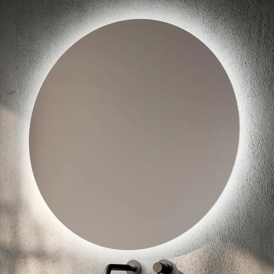 Compoziție de baie cu 2 sertare, oglindă și chiuvetă din rășină albă - Magnolia Viadurini