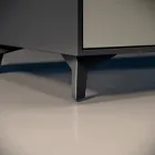 Compoziție de baie cu 3 sertare gri mat, oglindă și chiuvetă - Velaria Viadurini