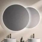 Compoziție de baie cu 4 sertare din stejar Rio, oglindă și chiuvetă - Velaria Viadurini