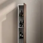 Compoziție de baie cu 4 sertare din stejar Rio, oglindă și chiuvetă - Velaria Viadurini