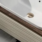 Compoziție de baie cu 4 sertare, chiuvetă, oglindă și rafturi deschise - Elios Viadurini