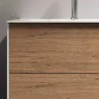 Compozitie de baie cu baza de stejar miere, lavoar si oglinda Made in Italy - Kilos Viadurini