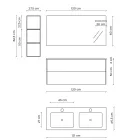 Compozitie de baie cu baza de stejar miere, lavoar si oglinda Made in Italy - Kilos Viadurini