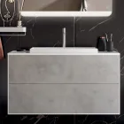 Compozitie Baie cu Baza, Oglinda si Lavoar Rasina Made in Italy - Kilos Viadurini