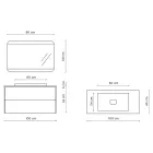 Compozitie Baie cu Baza, Oglinda si Lavoar Rasina Made in Italy - Kilos Viadurini