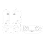 Compozitie pentru baie cu baze anti-zgarieturi si lavoare din rasina Made in Italy - Palom Viadurini