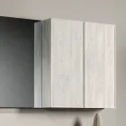 Compoziție de baie cu sertare, chiuvetă, oglindă și dulap de perete - Orione Viadurini