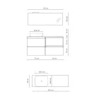 Compozitie de baie cu lavoar din ceramica si oglinda Made in Italy - Vis Viadurini