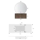 Compoziție de baie cu chiuvetă Noir Desir Gres - Orione Viadurini