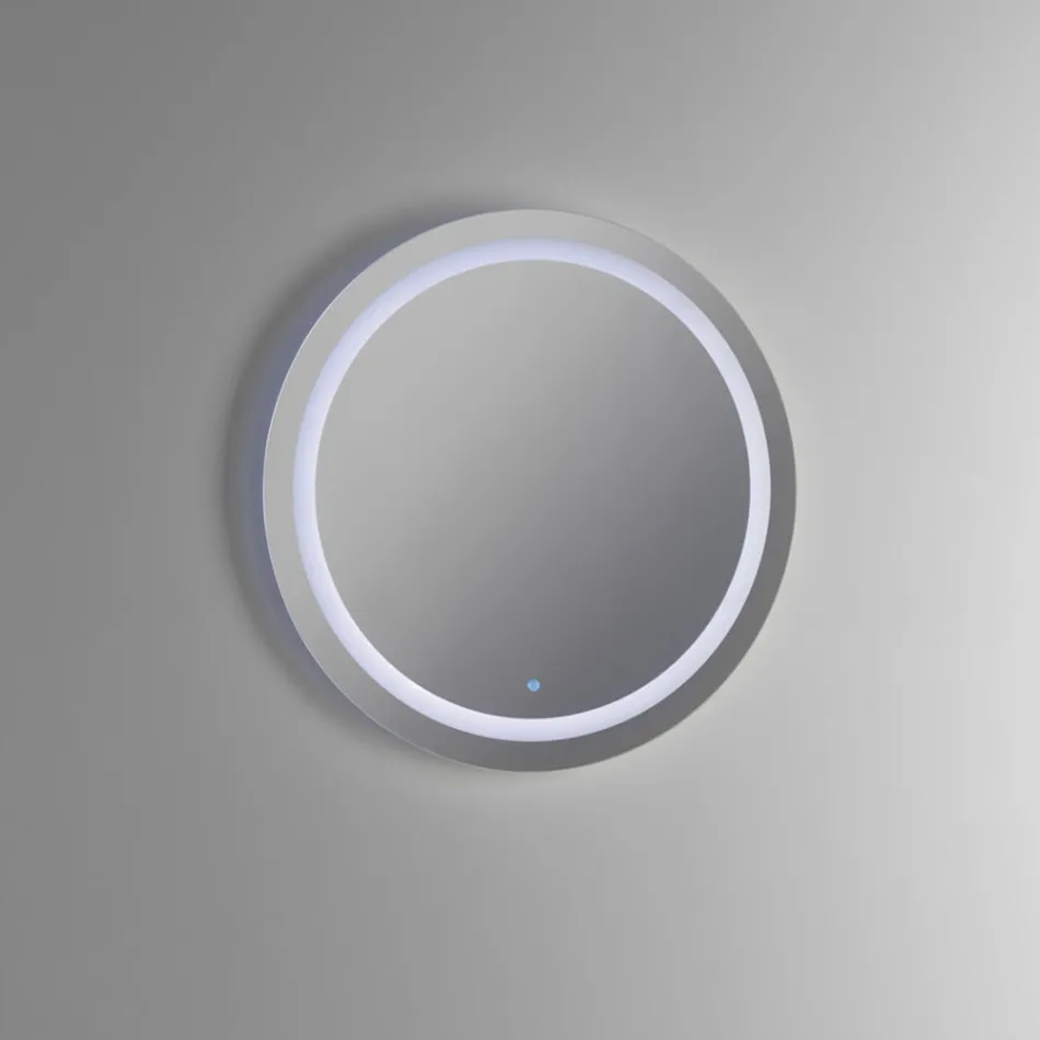 Compozitie de baie cu lavoar din rasina si oglinda Made in Italy - Palom Viadurini