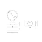 Compozitie de baie cu lavoar din rasina si oglinda Made in Italy - Palom Viadurini