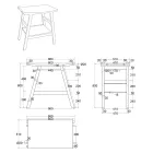 Compoziție de baie cu dulap din lemn de tec natural și oglindă rotundă - Patryk Viadurini