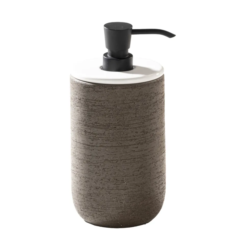 Compozitie Baie cu Dulap Teak, Oglinda si Accesorii - Carolie Viadurini