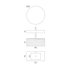 Compozitie baie cu blat Calacatta HPL Made in Italy - Talassa Viadurini