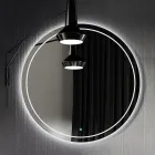 Compoziție de baie cu oglindă, bază și lavoar din rășină fabricat în Italia - Kilos Viadurini