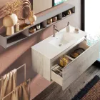 Compozitie Baie cu Oglinda si Lampa, Baza Anti-zgarieturi Made in Italy - Vis Viadurini