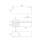 Compozitie baie cu oglinda si raft Made in Italy - Erebo Viadurini