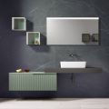 Compoziție de baie cu oglindă și unități de perete metalice Made in Italy - Efesto