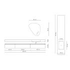 Compozitie de baie cu oglinda moderna si lavoar consola Made in Italy - Palom Viadurini