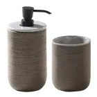 Compozitie Baie Design Gri Complet cu Accesorii Emailate - Georges Viadurini