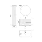 Compozitie baie din stejar Rio Cannettato Made in Italy - Afrodite Viadurini