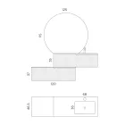 Compozitie baie din Stejar Rio si Gri Cannettati Made in Italy - Chrono Viadurini