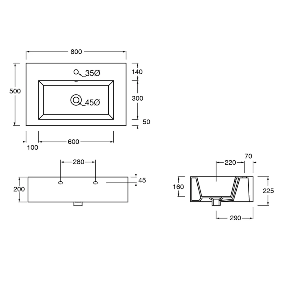 Compoziție pentru baie Lavoar din ceramică și bază din oțel Made in Italy - Quadro Viadurini