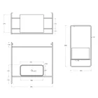 Compozitie pentru baie Lavoar din ceramica si oglinda Made in Italy - Chantal Viadurini