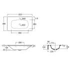 Compozitie pentru baie Lavoar din ceramica si oglinda Made in Italy - Chantal Viadurini