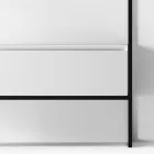 Compozitie pentru baie Lavoar din ceramica si oglinda Made in Italy - Hoscar Viadurini