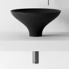 Compozitie pentru baie Lavoar din ceramica si oglinda Made in Italy - Hoscar Viadurini