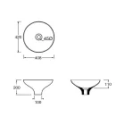 Compozitie pentru baie Lavoar din ceramica si oglinda Made in Italy - Hoscar Viadurini