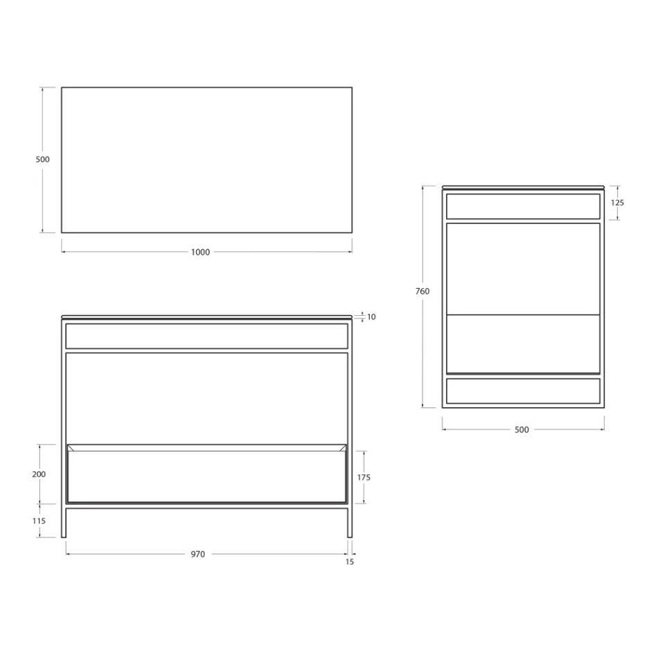 Compozitie pentru baie Lavoar din ceramica si oglinda Made in Italy - Hoscar Viadurini