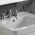 Alcătuirea chiuveta baie din coloana ceramica alba Ania Viadurini