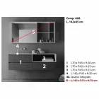 Compoziția mobilierului de baie, design modern și suspendat Made in Italy - Callisi8 Viadurini