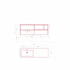 Compoziția mobilierului de baie, design modern și suspendat Made in Italy - Callisi8 Viadurini