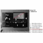 Compoziție mobilă de baie suspendată și modernă, mobilier de design - Callisi12 Viadurini