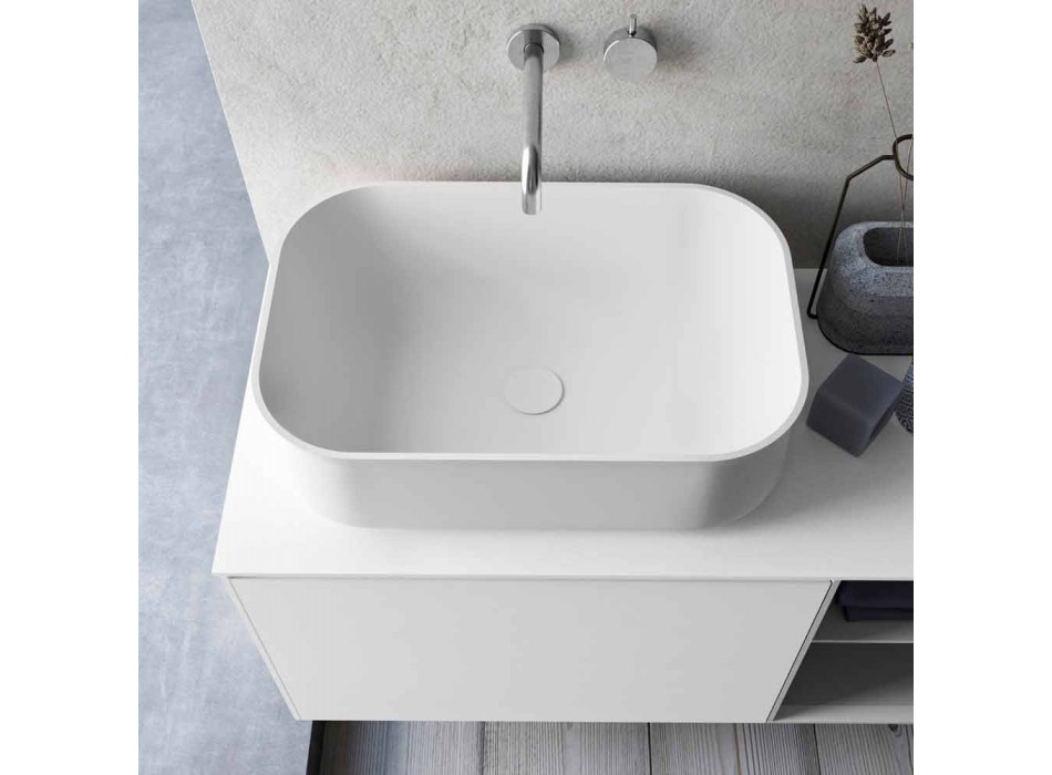 Compoziție de baie suspendată cu design modern Made in Italy - Callisi14 Viadurini