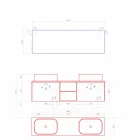 Compoziție de baie suspendată cu design modern Made in Italy - Callisi14 Viadurini