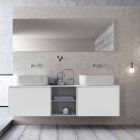 Compoziție de baie suspendată cu design modern Made in Italy - Callisi14 Viadurini
