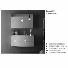 Compoziție de baie modernă și suspendată Fabricat în Italia Design - Callisi7 Viadurini