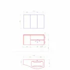 Compoziție de baie modernă și suspendată Fabricat în Italia Design - Callisi7 Viadurini