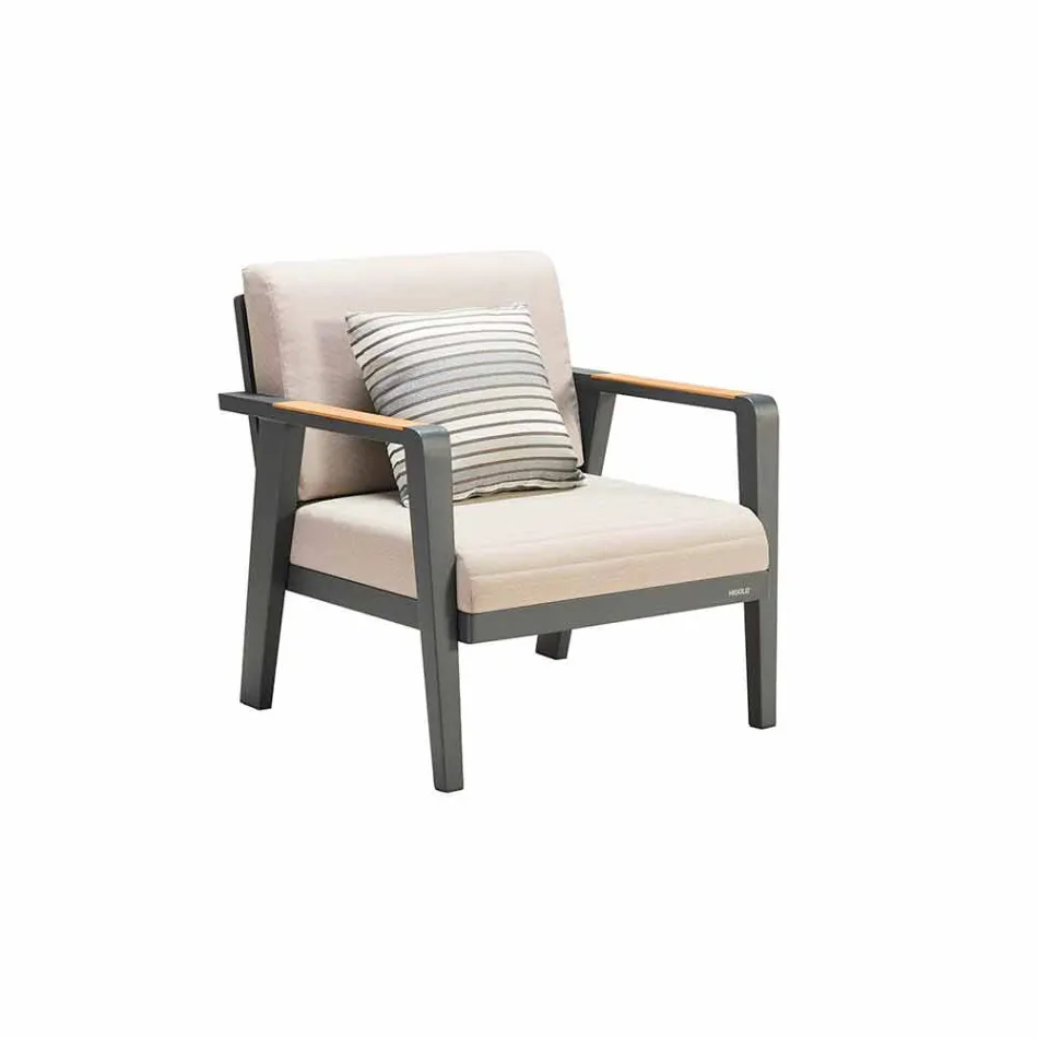 Compoziție de grădină Canapea cu 2 locuri, 2 fotolii și măsuță de cafea - Moira Viadurini