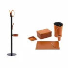 Compoziție modernă de birou de design în piele fabricată în Italia - Andrea Viadurini