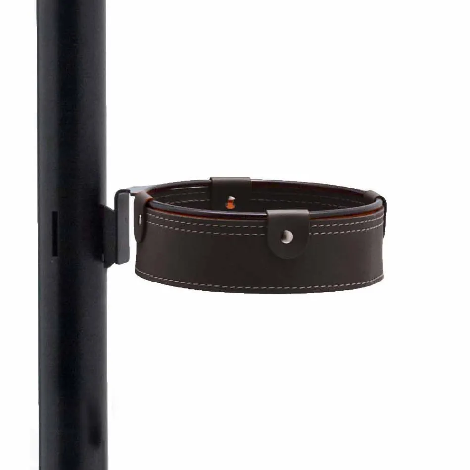 Compoziție modernă de birou de design în piele fabricată în Italia - Andrea Viadurini