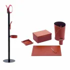 Compoziție modernă de birou de design în piele fabricată în Italia - Andrea Viadurini