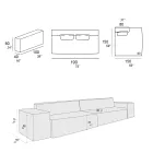Compozitie 1 Canapea, 1 Cotiera si 1 Peninsula - Bizar Viadurini