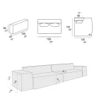 Compozitie 1 Canapea, 1 Cotiera si 1 Peninsula - Bizar Viadurini